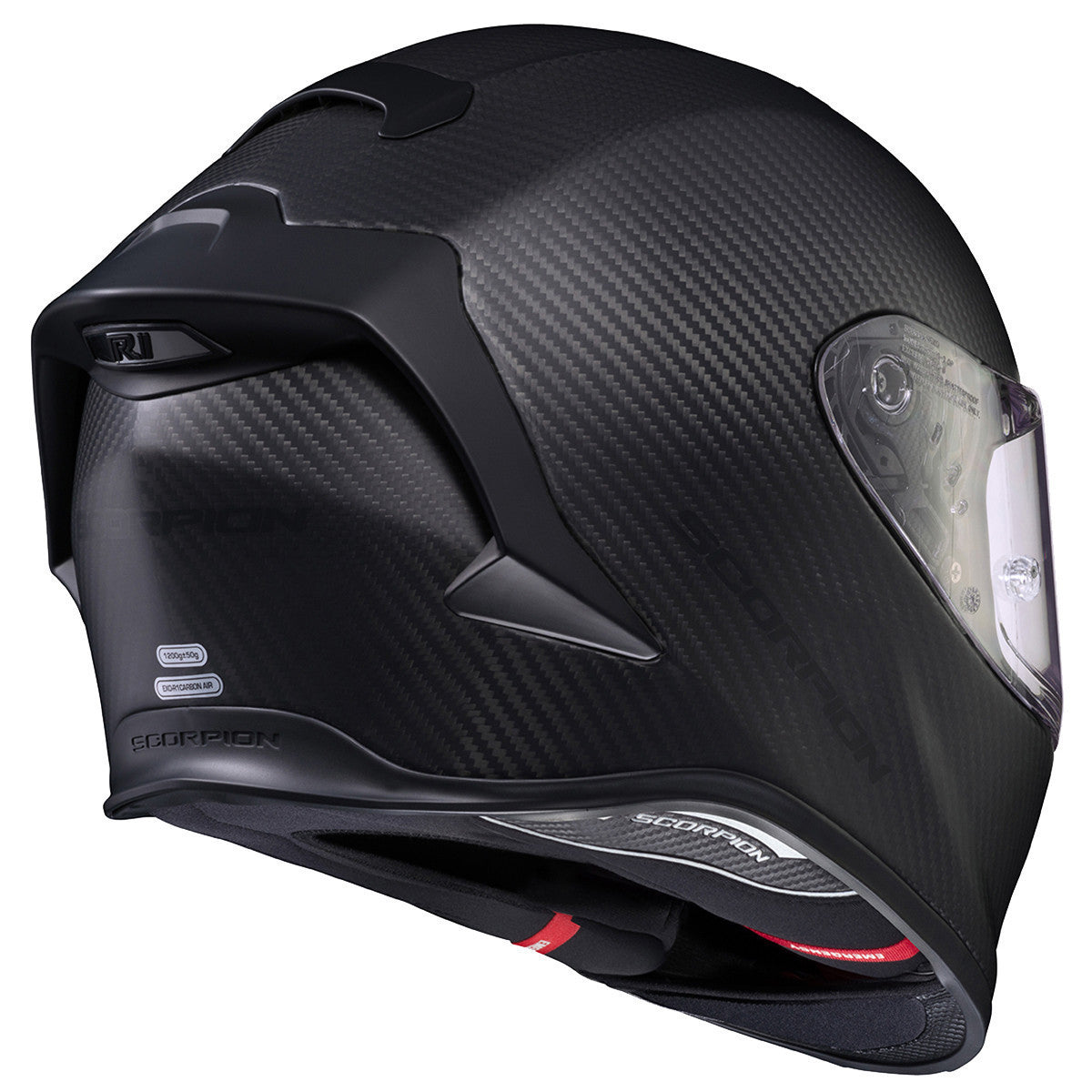 Scorpion EXO-R1 Air Carbon Helmet-Matte Black-Rear-View