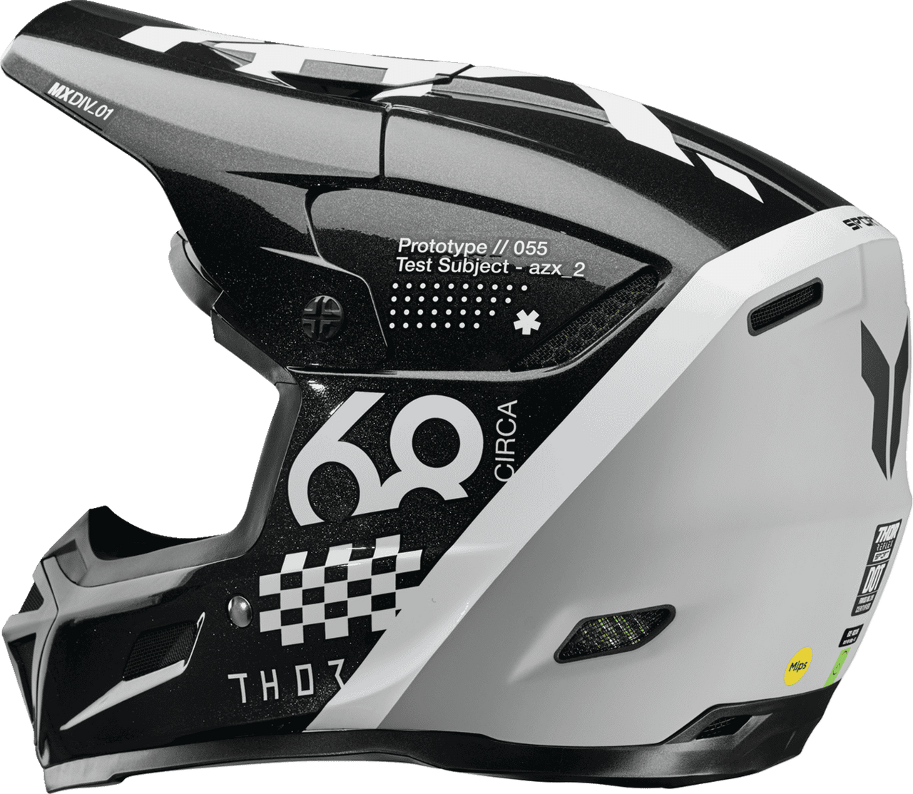 thor-reflex-sport-riot-mips-motorcycle-helmet-black-white-side-view