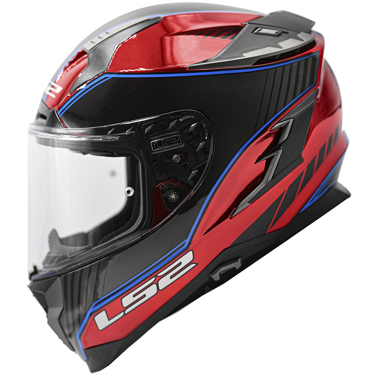 LS2 Challenger GT Boss Helmet-Black/Red