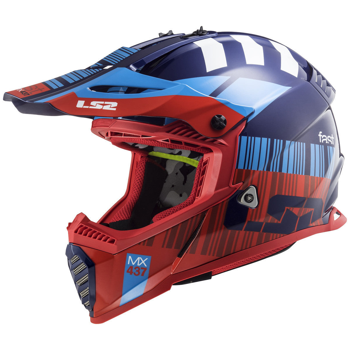 LS2 Youth Gate Xcode Helmet-Blue/Red