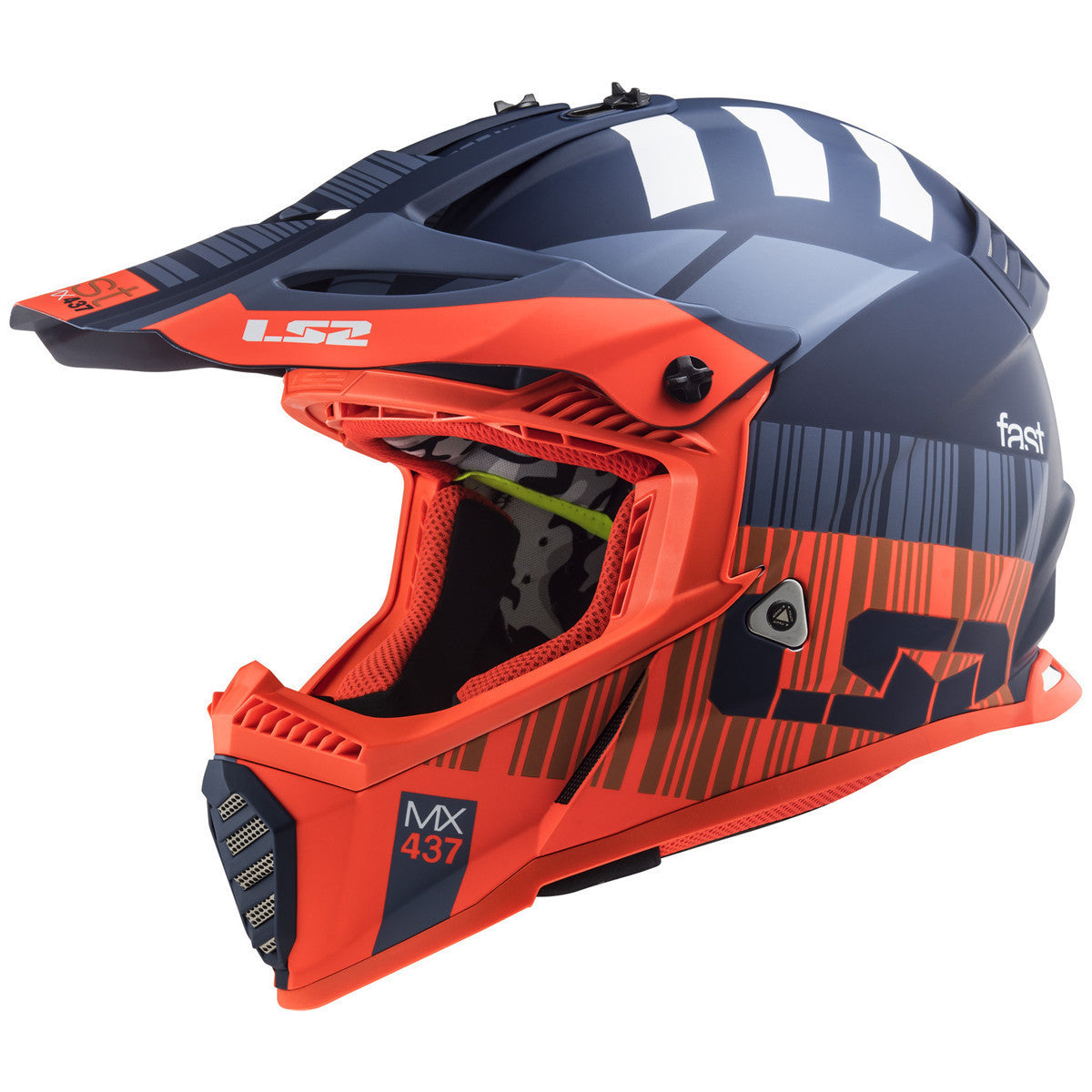 LS2 Youth Gate Xcode Helmet-Blue/Orange