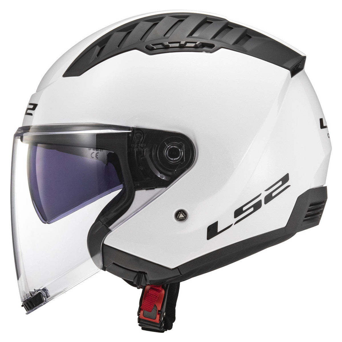 LS2 Copter Helmet-White-Side-View