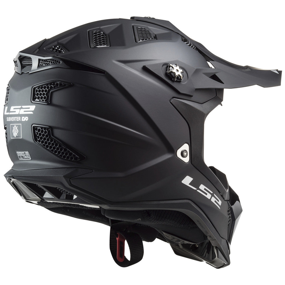 LS2 Subverter Evo Helmet-Matte Black-Rear-View