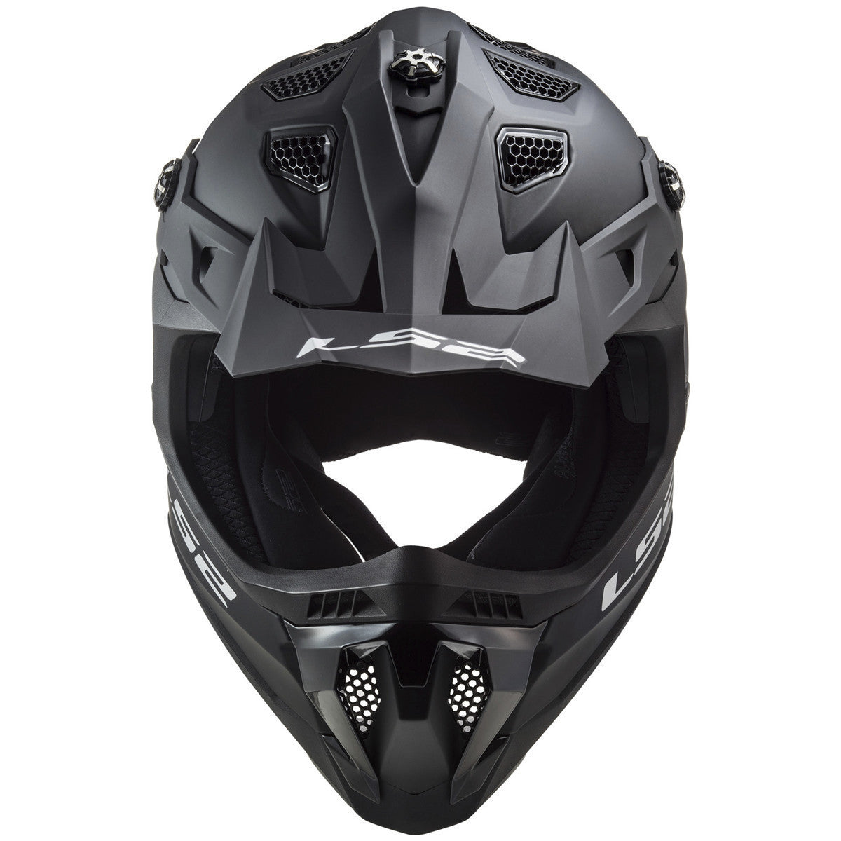 LS2 Subverter Evo Helmet-Matte Black-Front-View