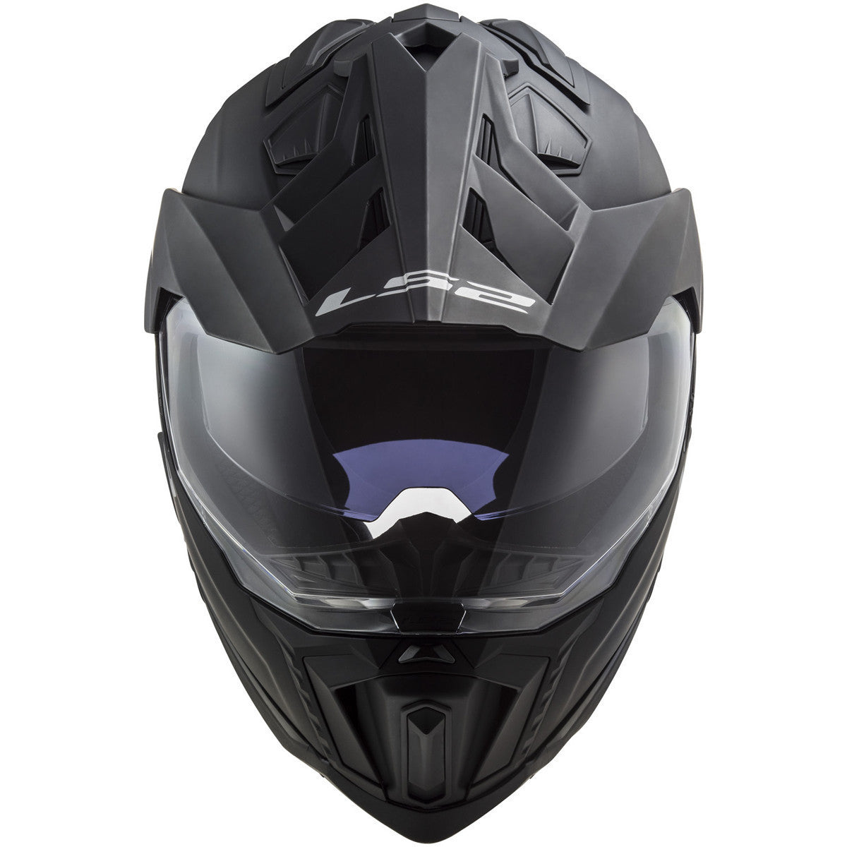 LS2 Explorer Helmet-Matte Black-Front-View