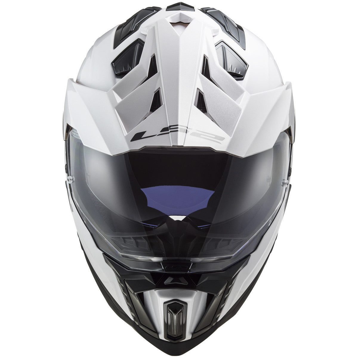 LS2 Explorer Helmet-White-Front-View