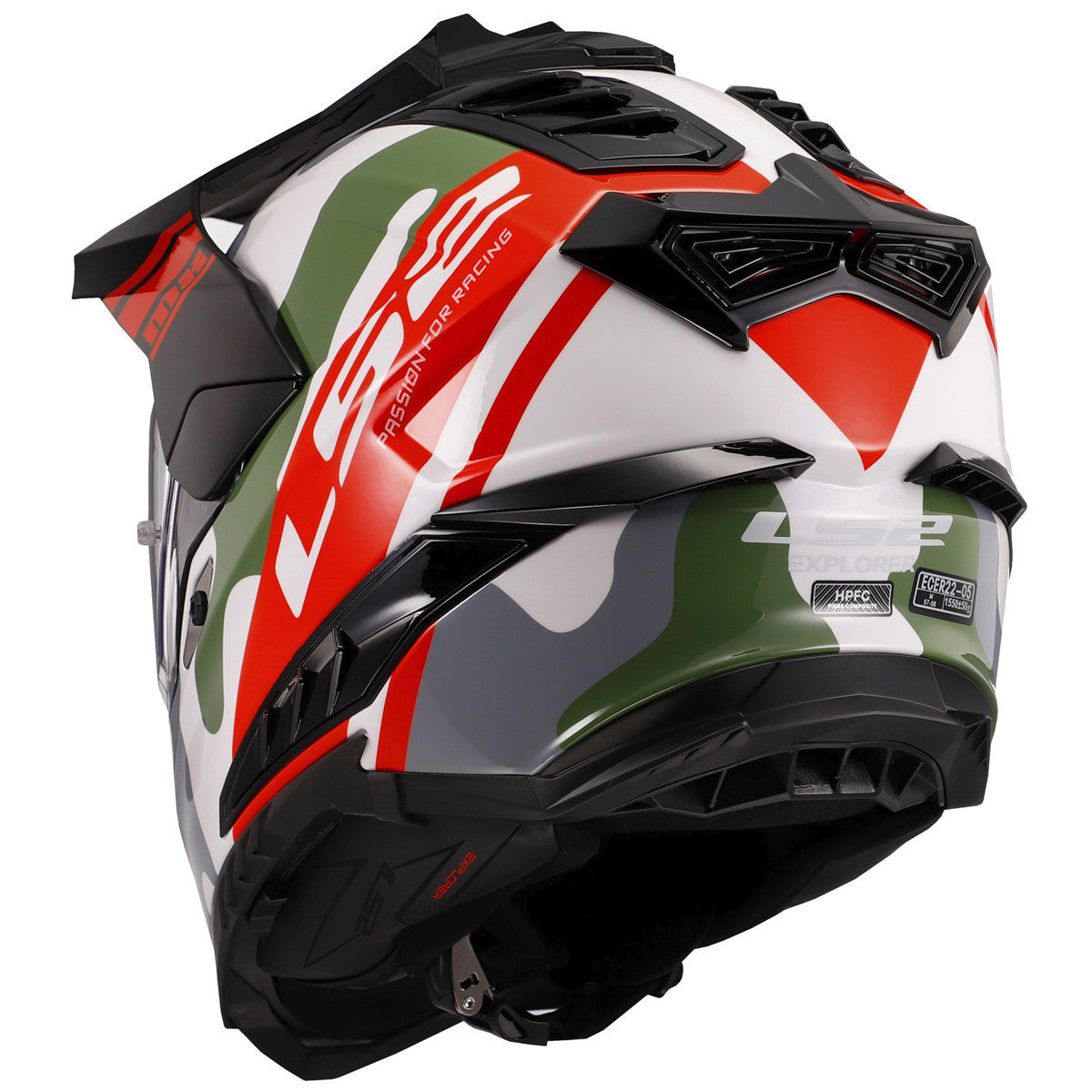 LS2 Explorer Camo X Helmet-Rear-View