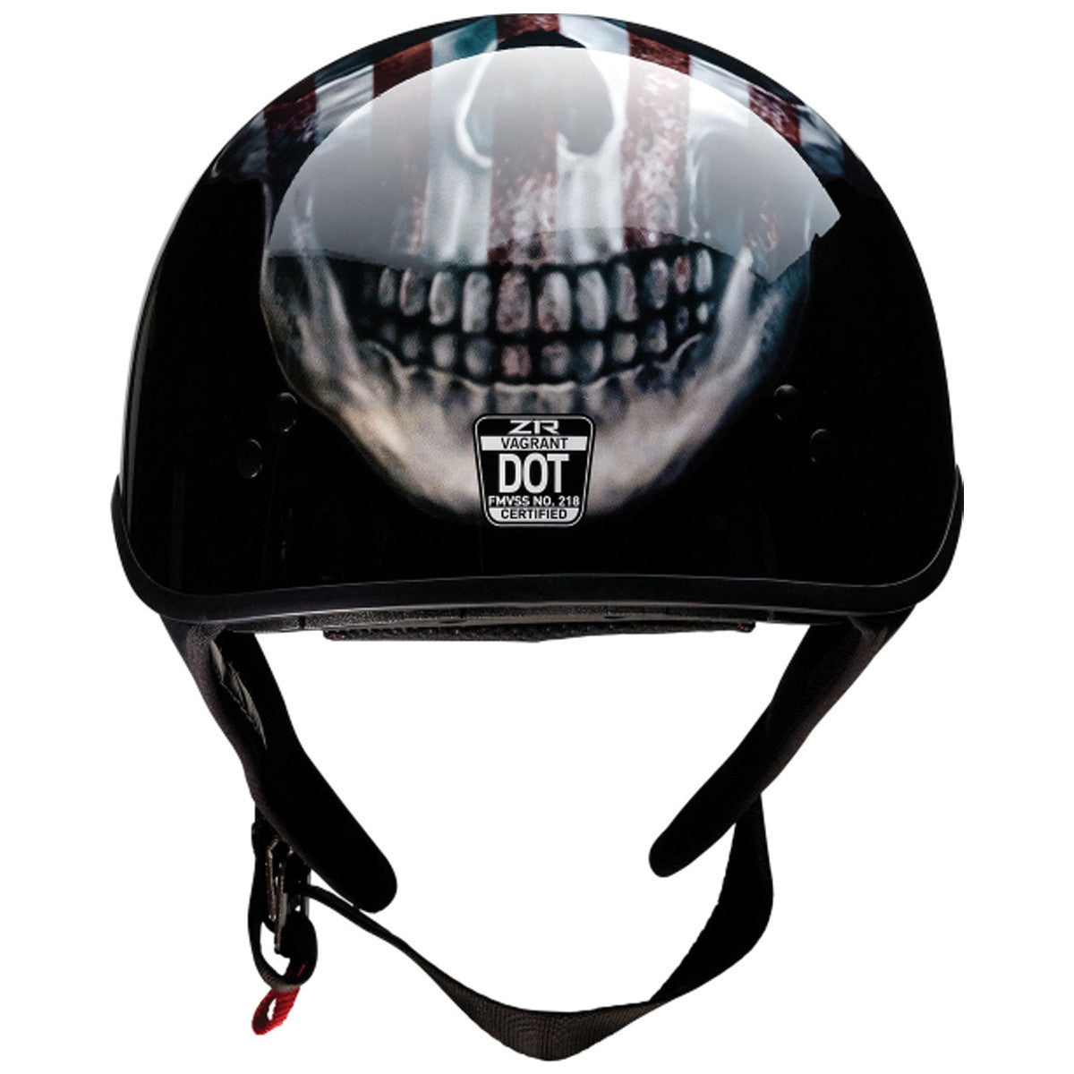 Z1R Vagrant USA Skull Helmet - Back View