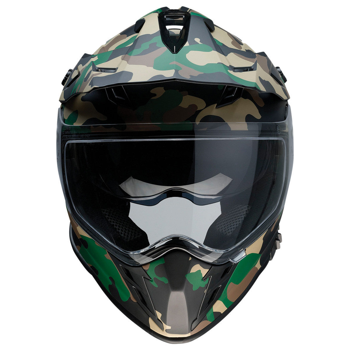 Z1R Range Camo Helmet - Woodland Front View