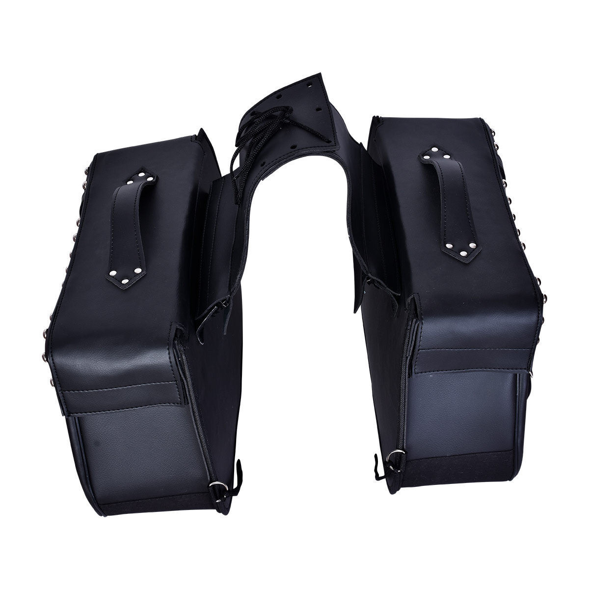 Vance VS219 Black Motorcycle Saddlebags for Honda Yamaha Kawasaki Indian and Harley Davidson Motorcycles