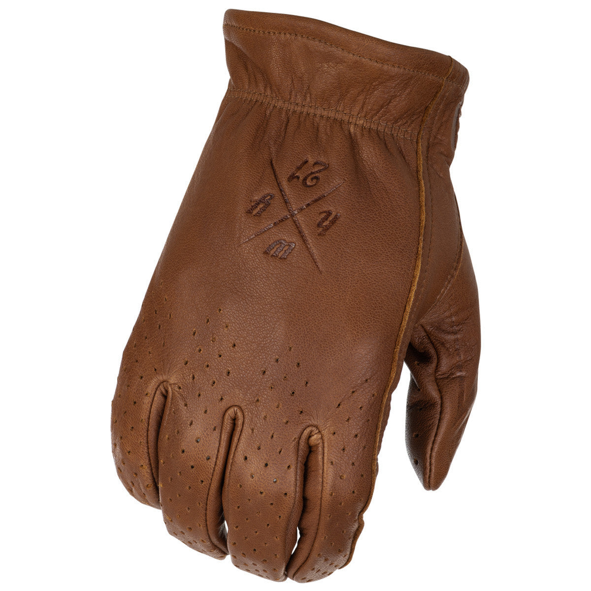 Highway 21 Perforated Louie Gloves - Brown