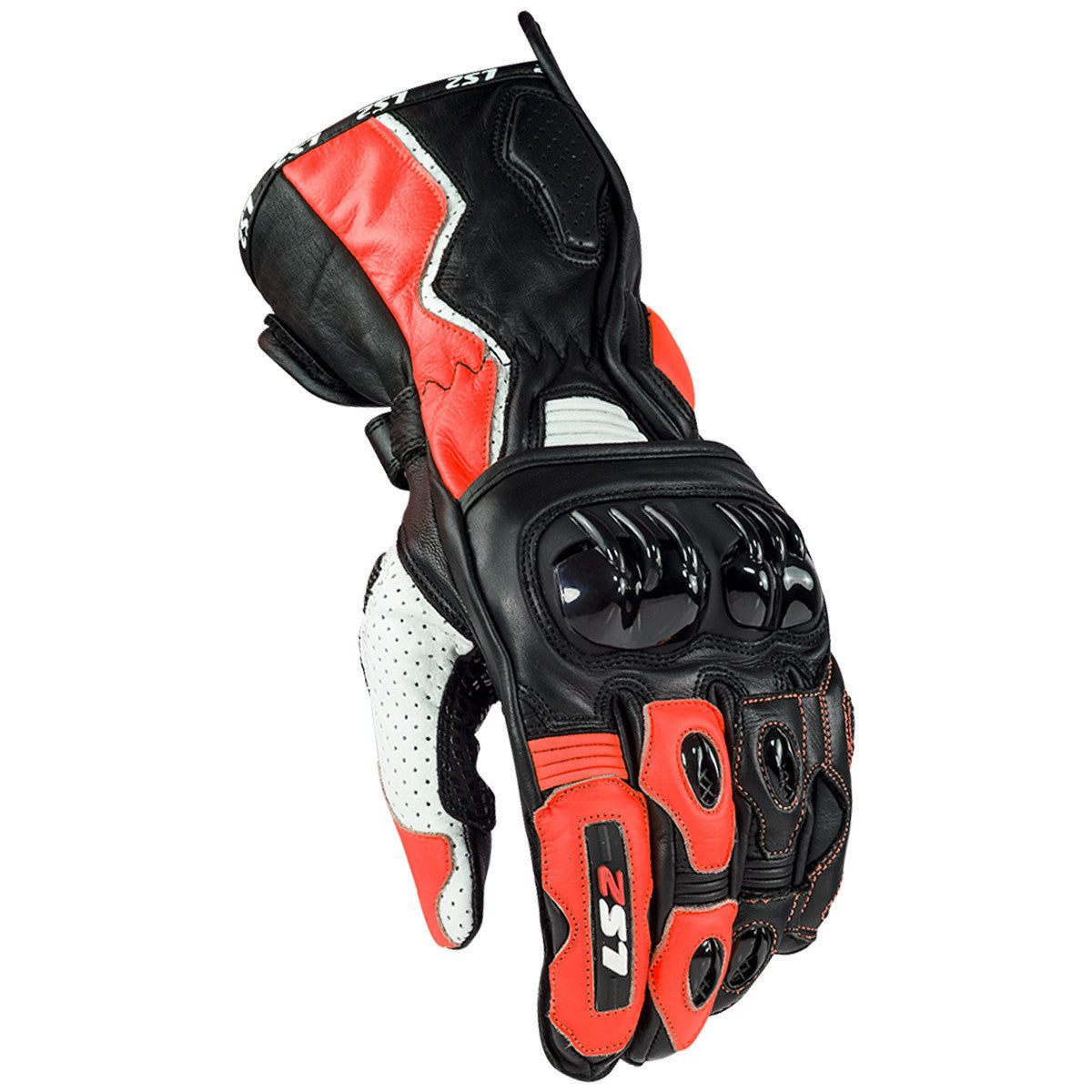 LS2 Swift Motorcycle Gloves-Black/Red