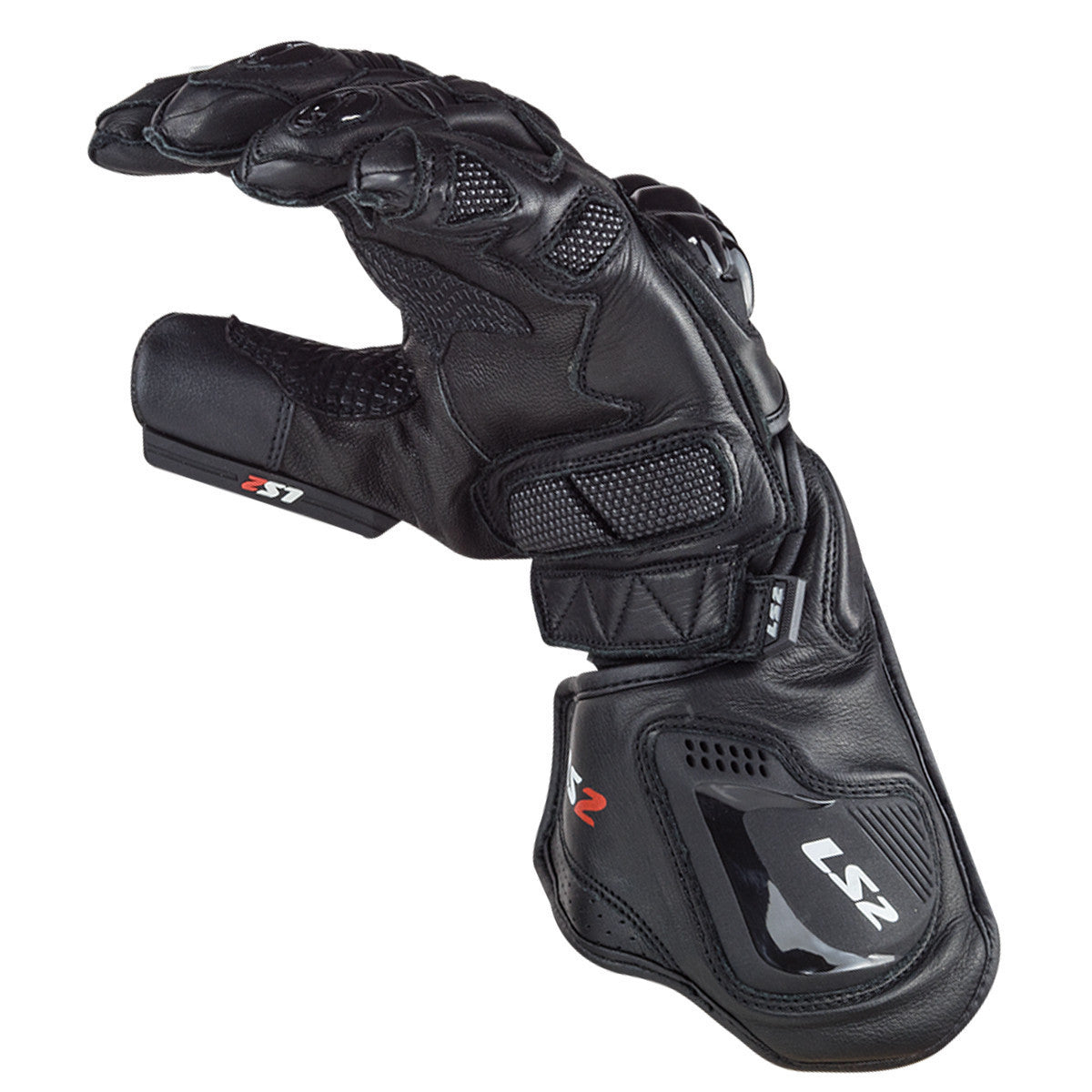 LS2 Swift Motorcycle Gloves-Black/Red