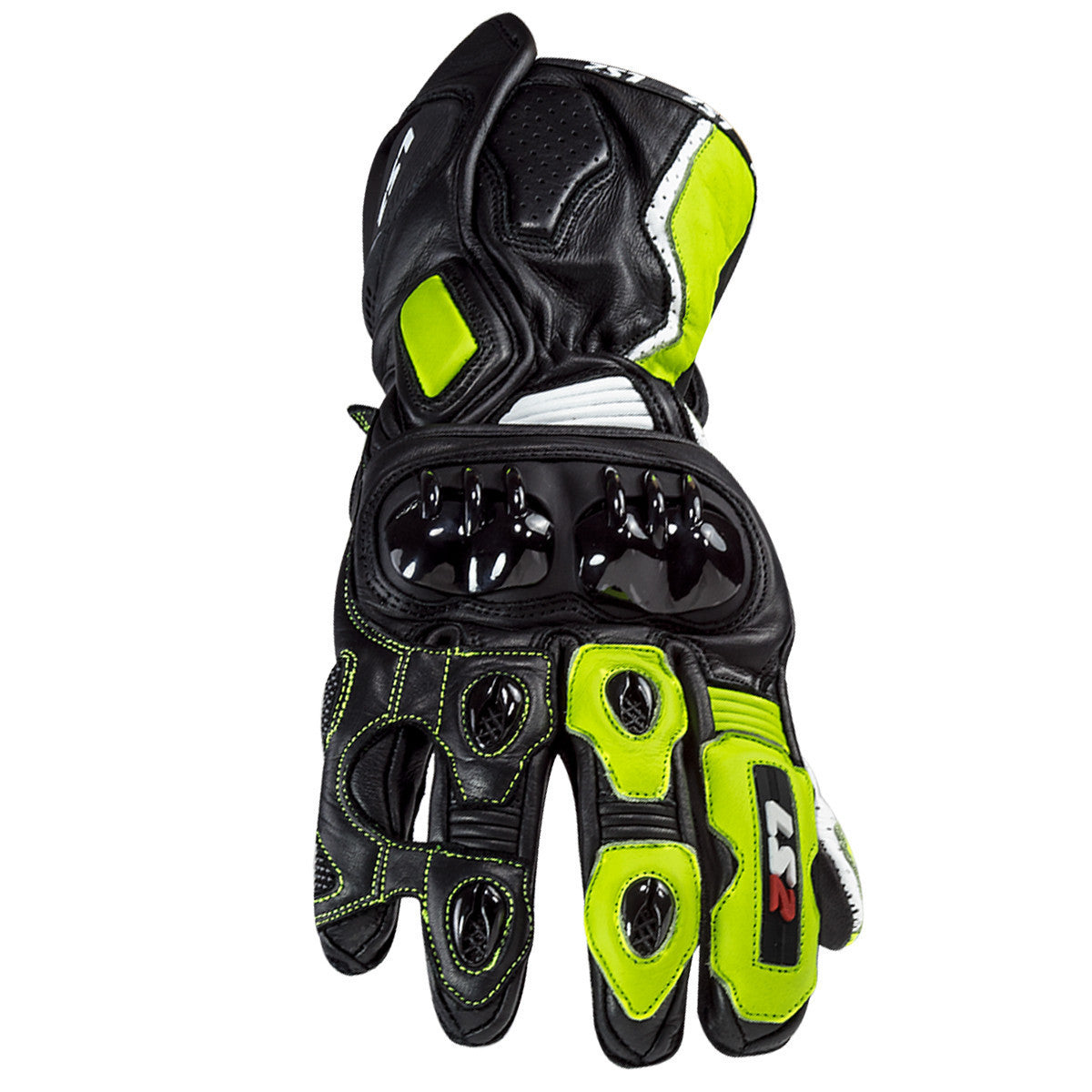 LS2 Swift Motorcycle Gloves-Hi-Viz Yellow