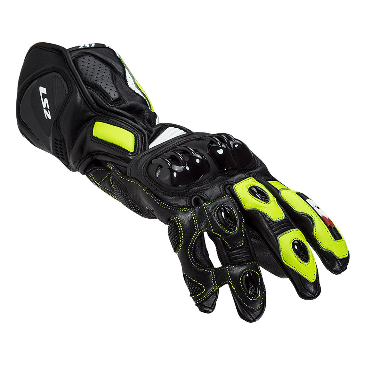 LS2 Swift Motorcycle Gloves-Hi-Viz Yellow