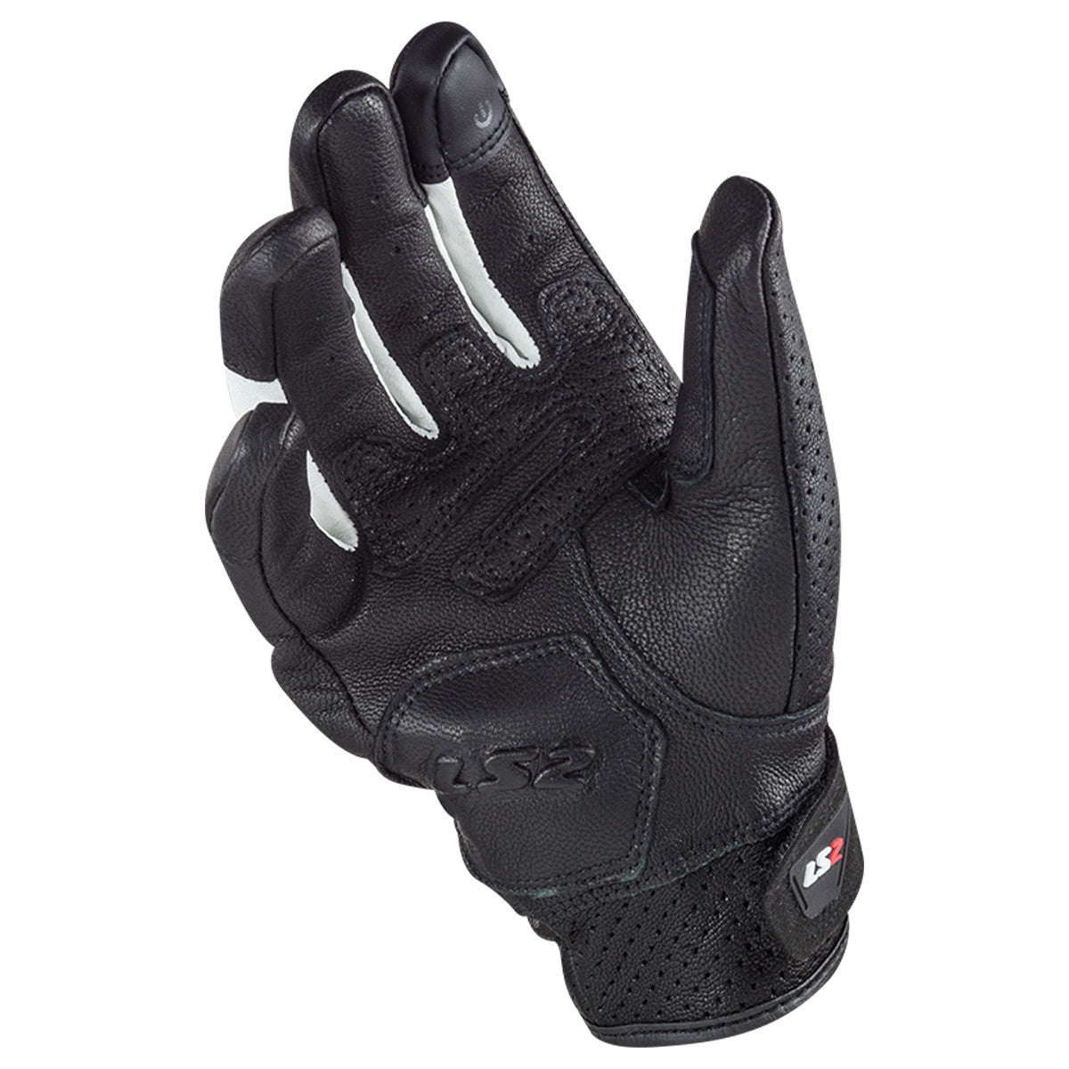 LS2 Spark Motorcycle Gloves-Black/White