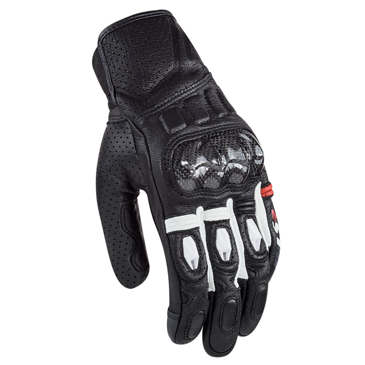 LS2 Spark Motorcycle Gloves-Black/White