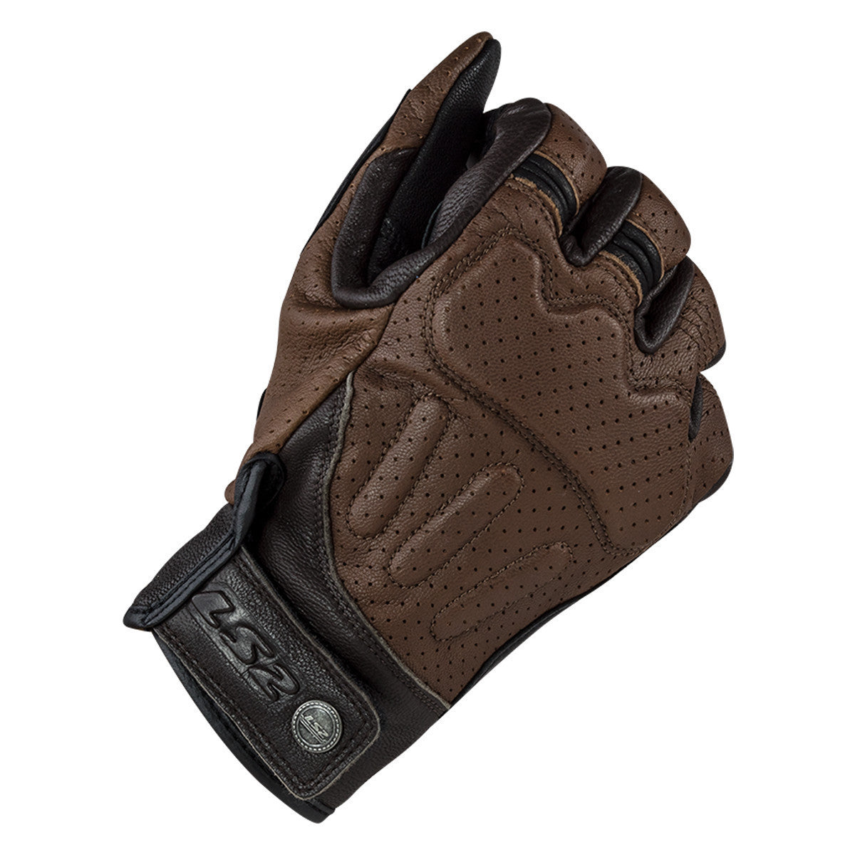 LS2 Rust Motorcycle Gloves-Brown