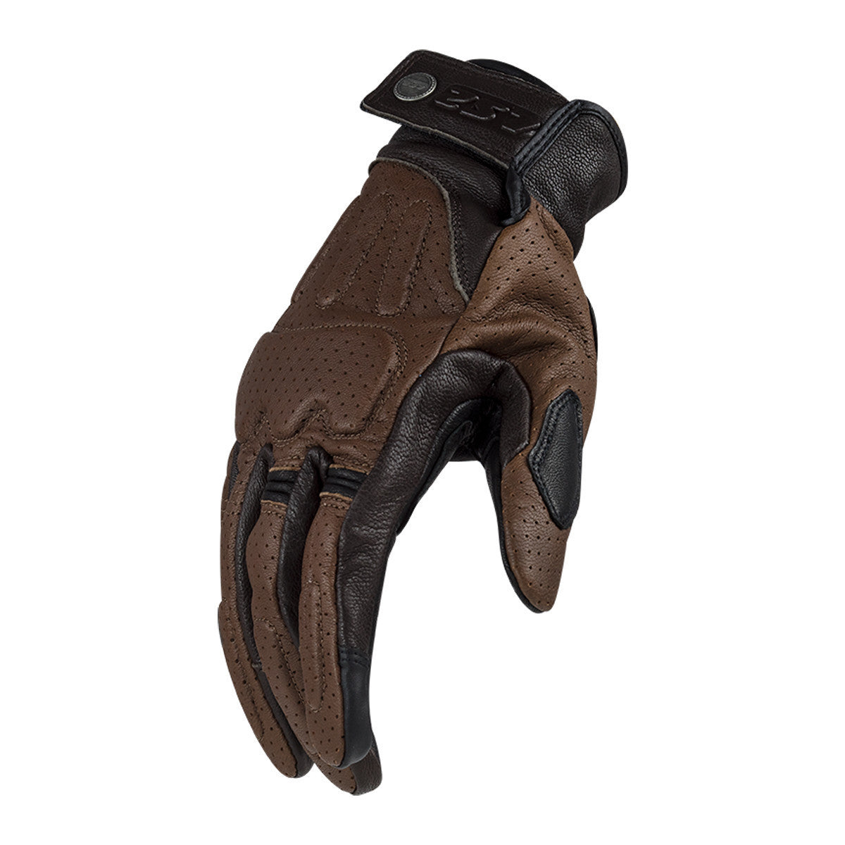 LS2 Rust Motorcycle Gloves-Brown