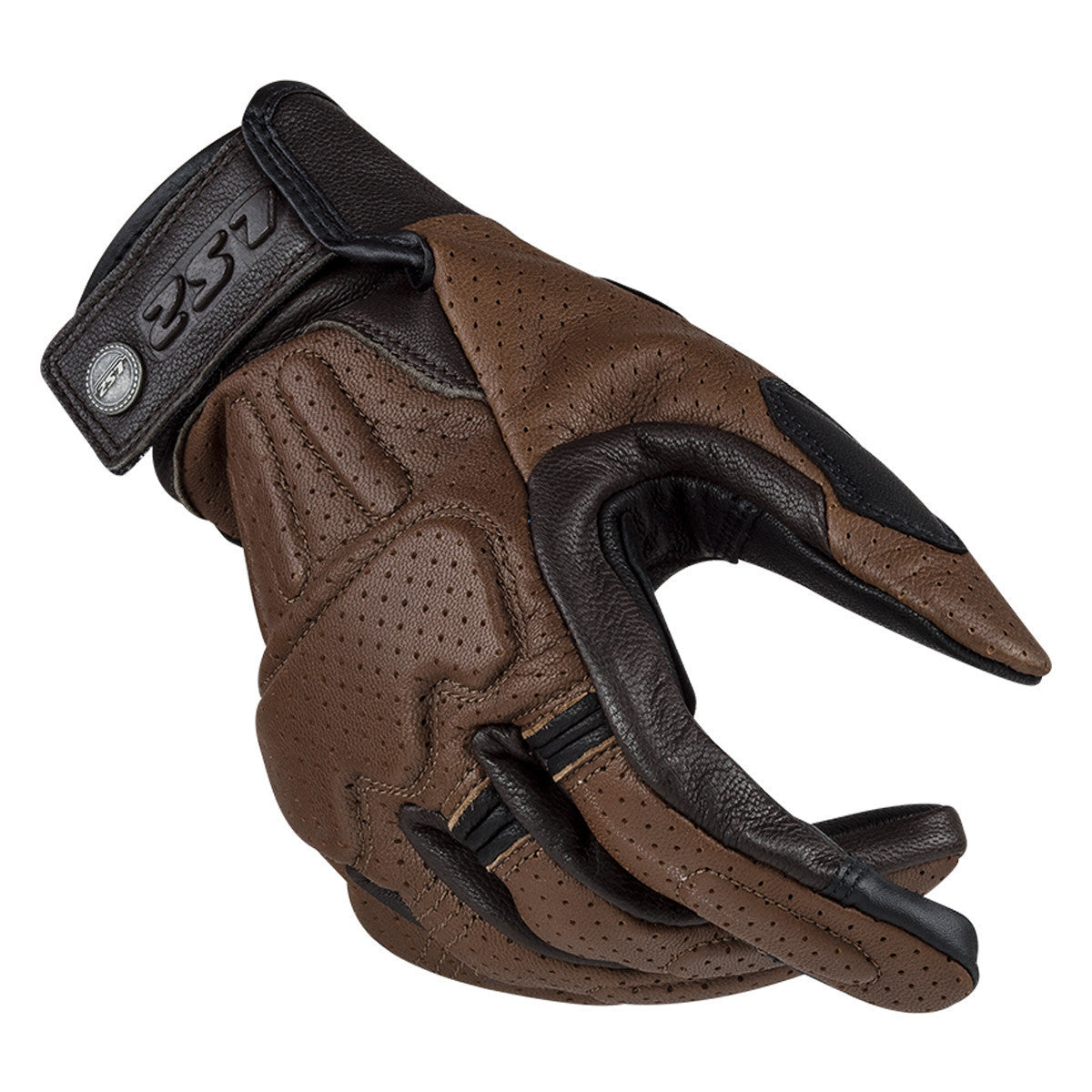 LS2 Rust Motorcycle Gloves-Brown