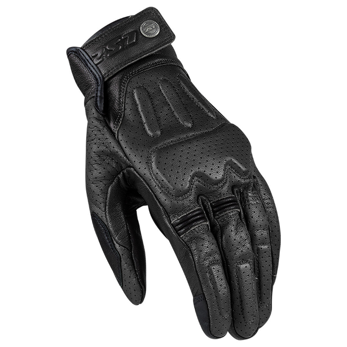 LS2 Rust Motorcycle Gloves-Black