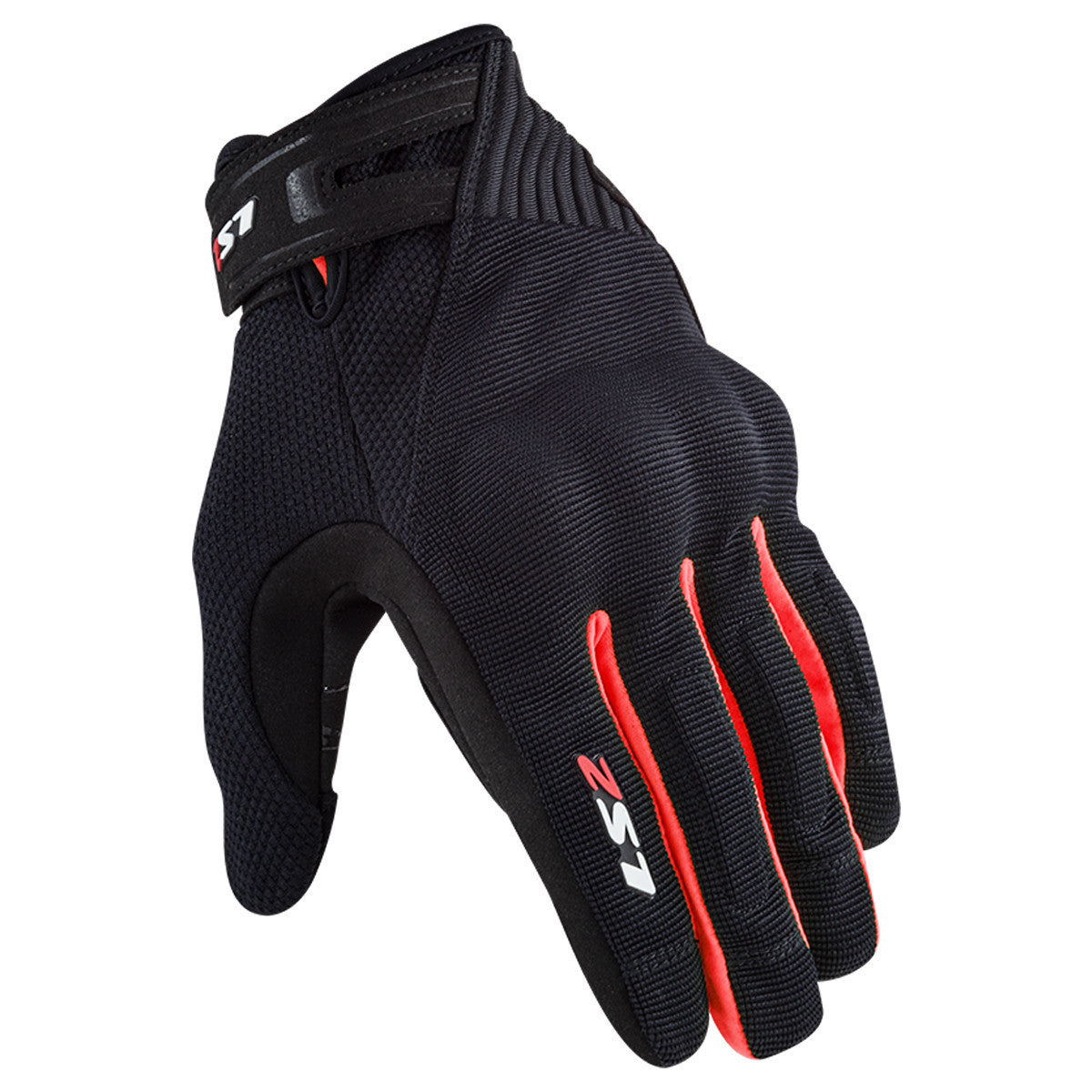 LS2 Dart II Motorcycle Gloves-Black/Red