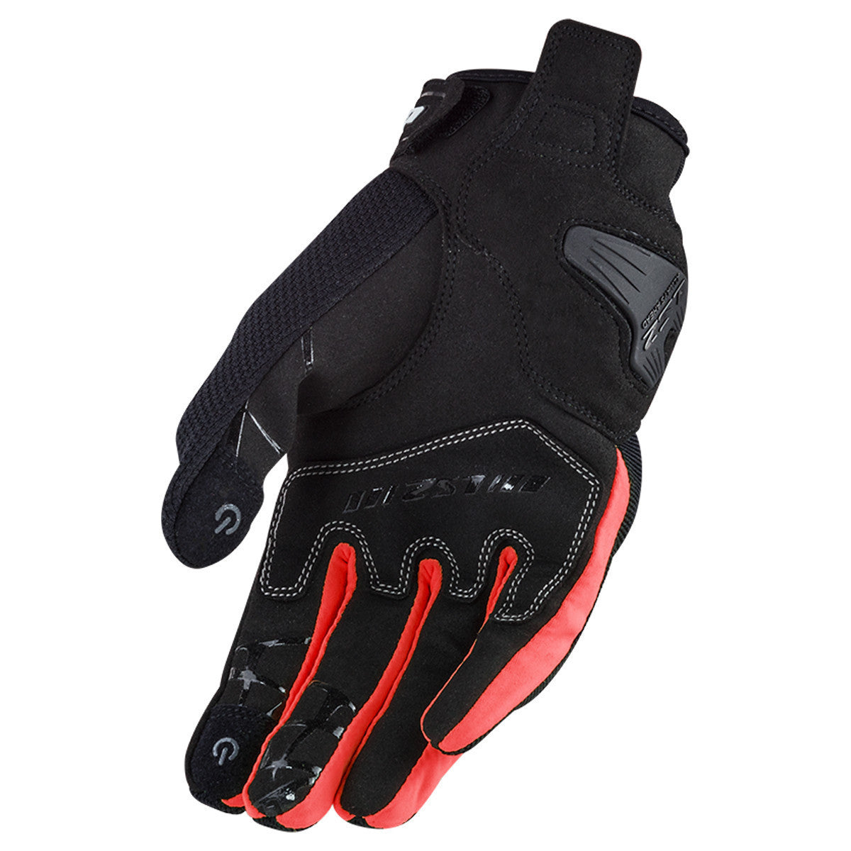 LS2 Dart II Motorcycle Gloves-Black/Red-Palm-View