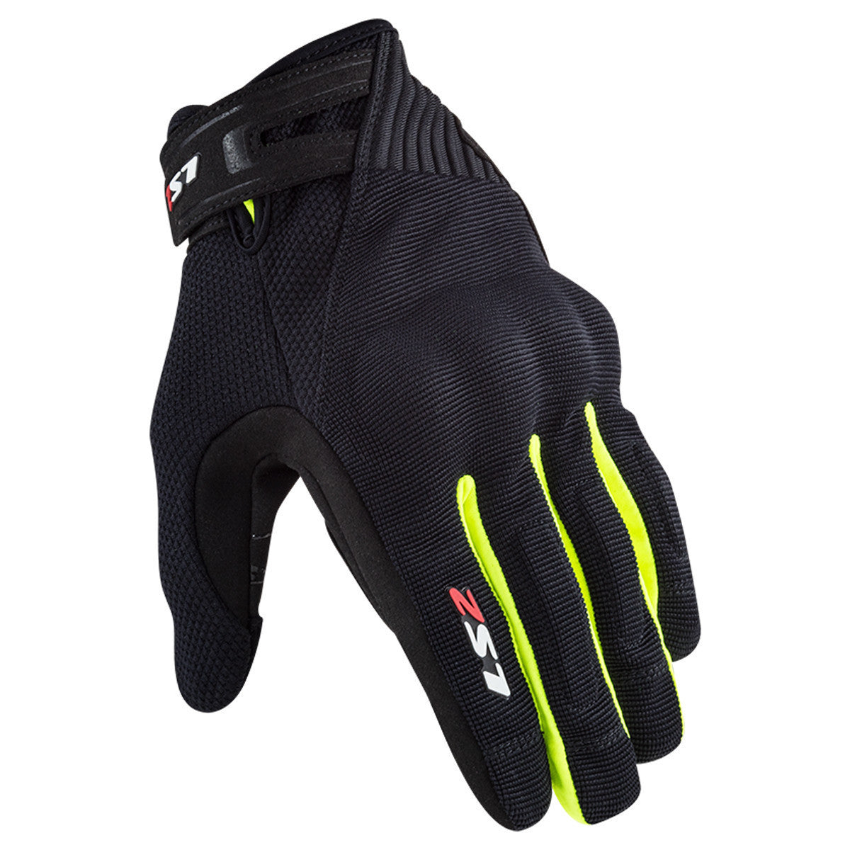 LS2 Dart II Motorcycle Gloves-Hi-Viz Yellow