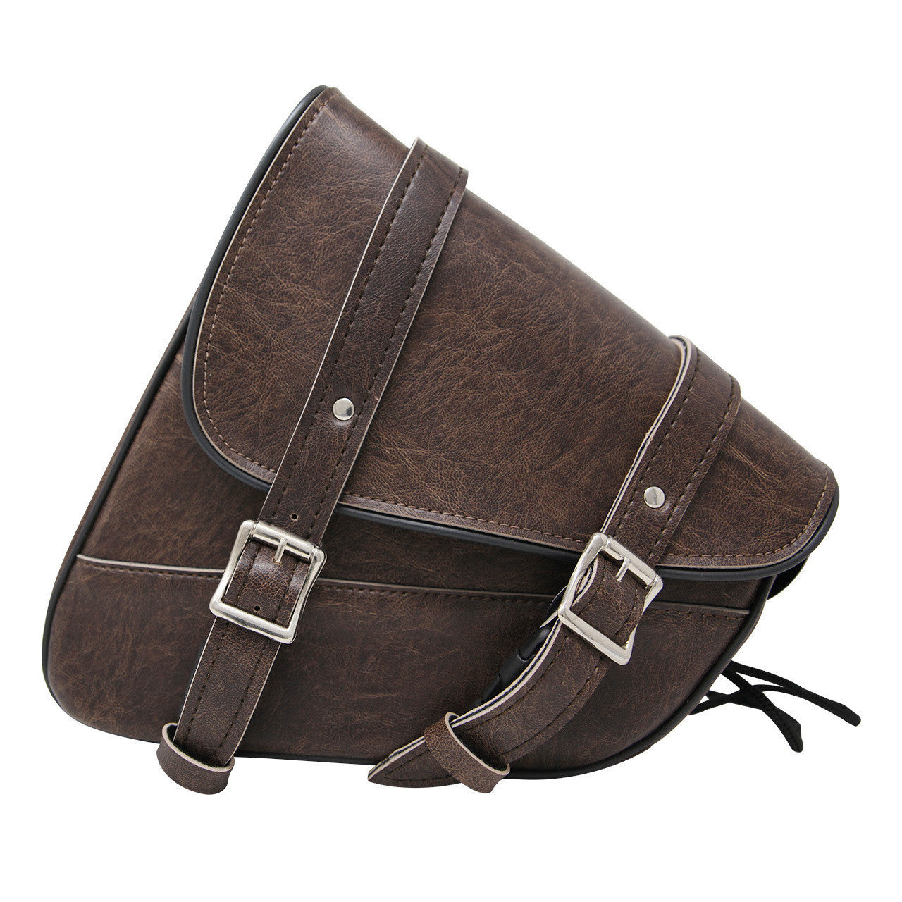 Vance VS152DBL Distressed Brown Left Side Motorcycle Swing Arm Bag for Harley Honda Yamaha Kawasaki Indian Motorcycles