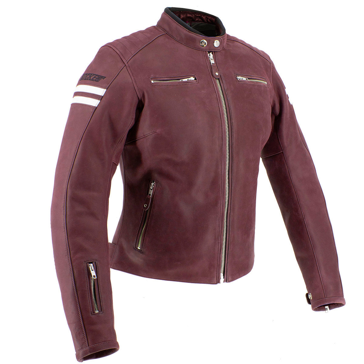 Joe Rocket 2021 Classic 92 Womens Leather Motorcycle Jacket - Burgundy