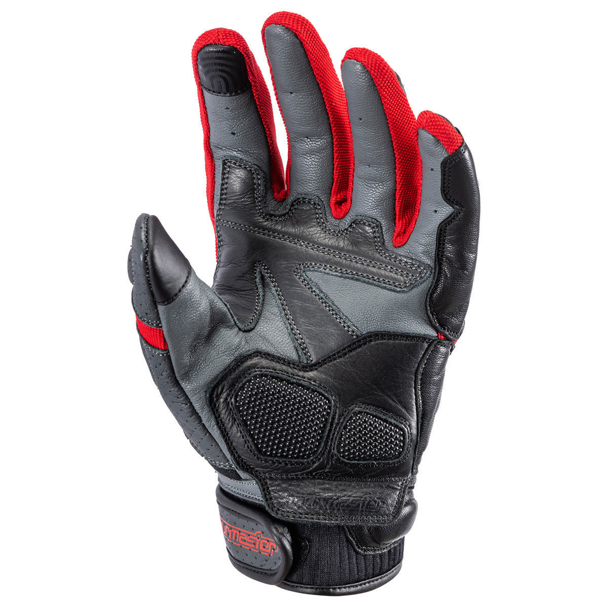 Tour Master Horizon Line Sierra Peak Gloves - Red/Grey Palm View