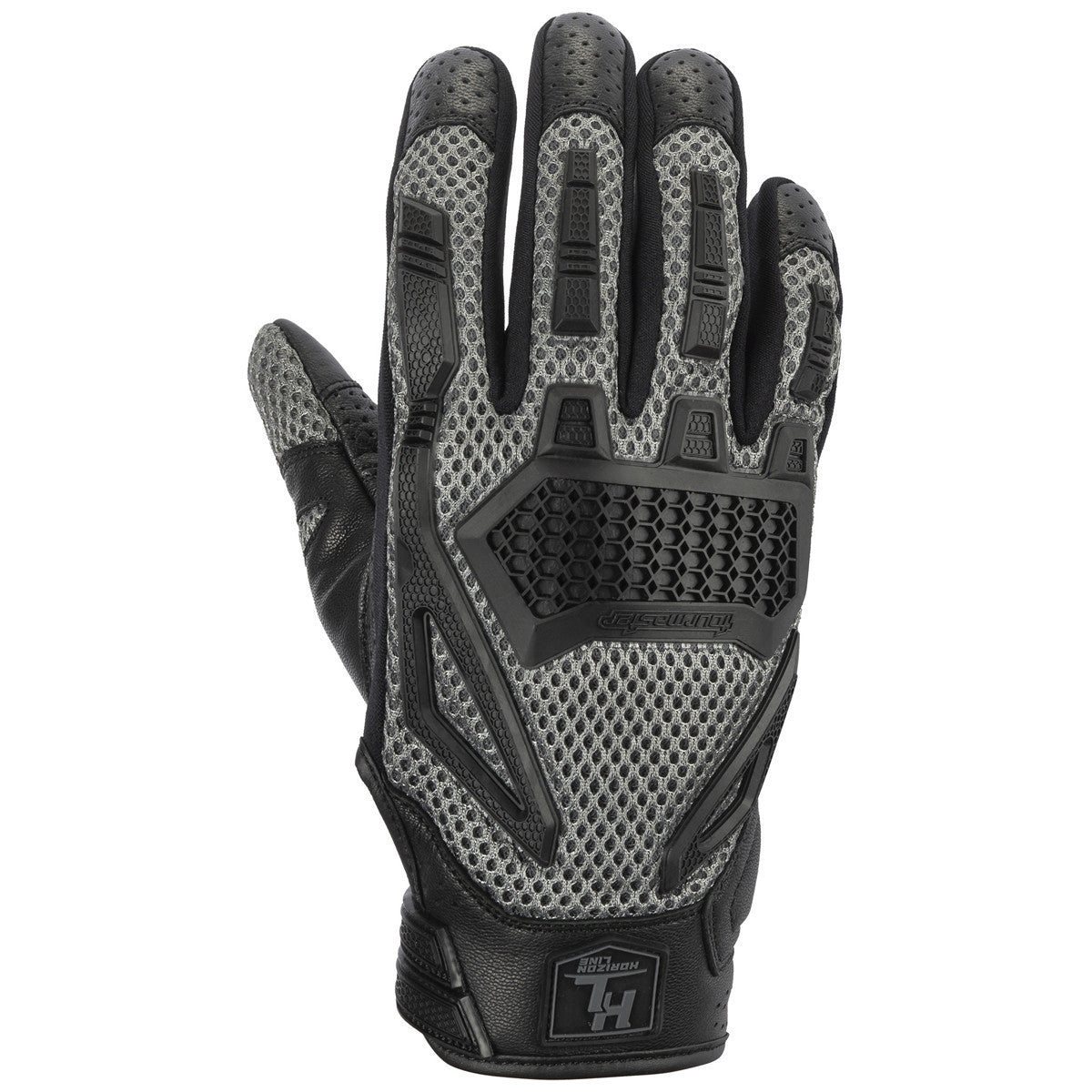 Tour Master Horizon Line Switchback Gloves - Grey Front View