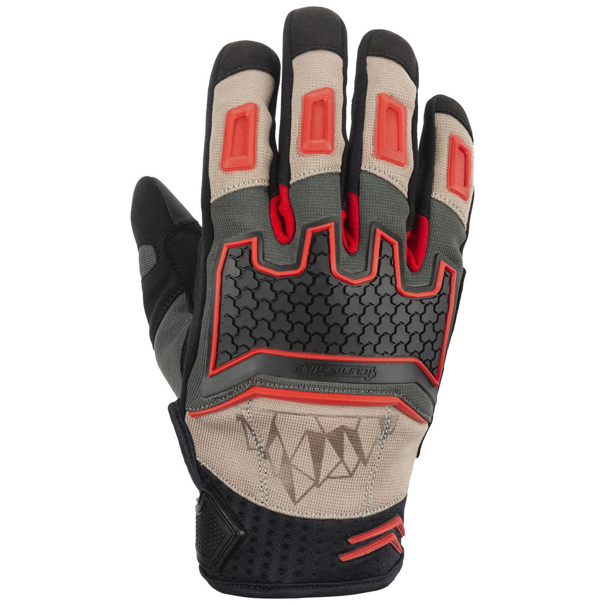 Tour Master Horizon Line Overlander Gloves - Sand Front View