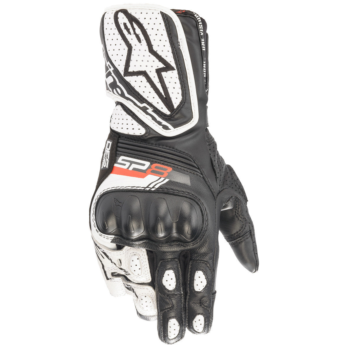 Alpinestars Stella SP-8 V3 Leather Gloves - White/Black