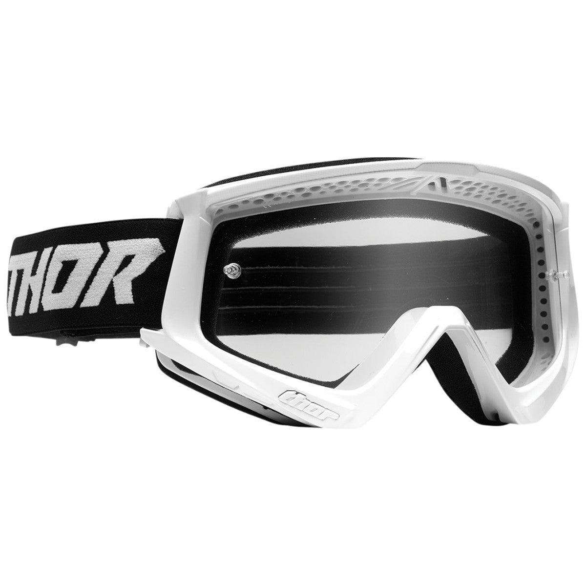 Thor Combat Racer Goggles - White-Black