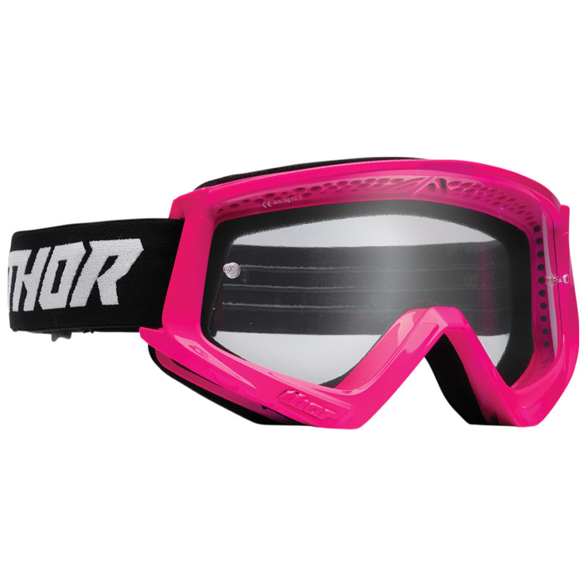 Thor Combat Racer Goggles - Black-Pink