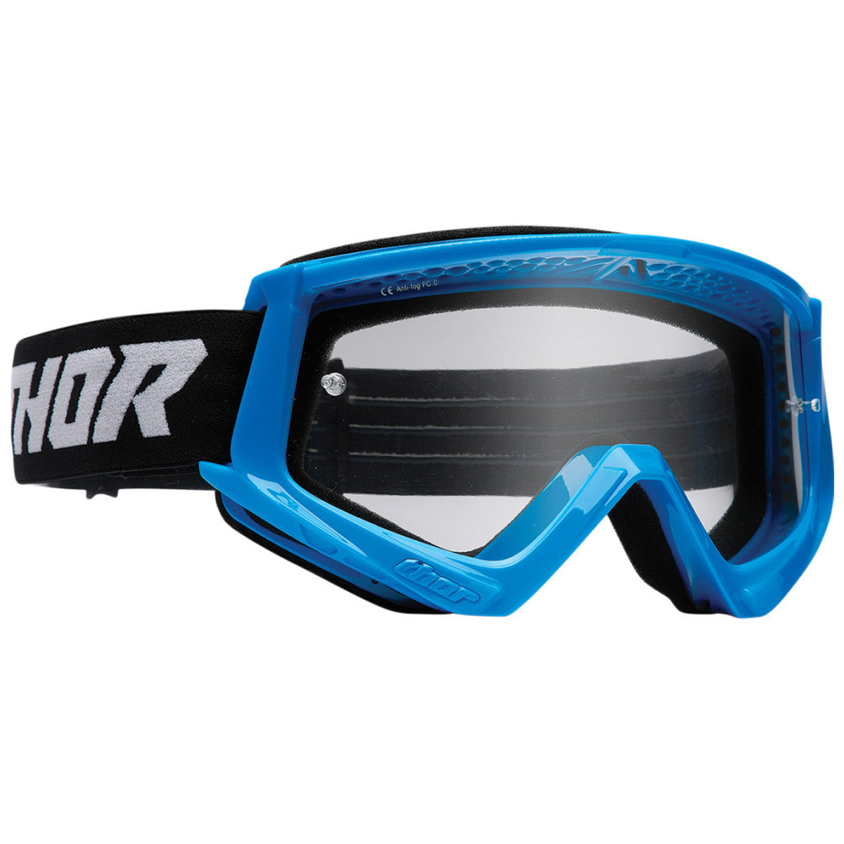 Thor Combat Racer Goggles - Black-Blue