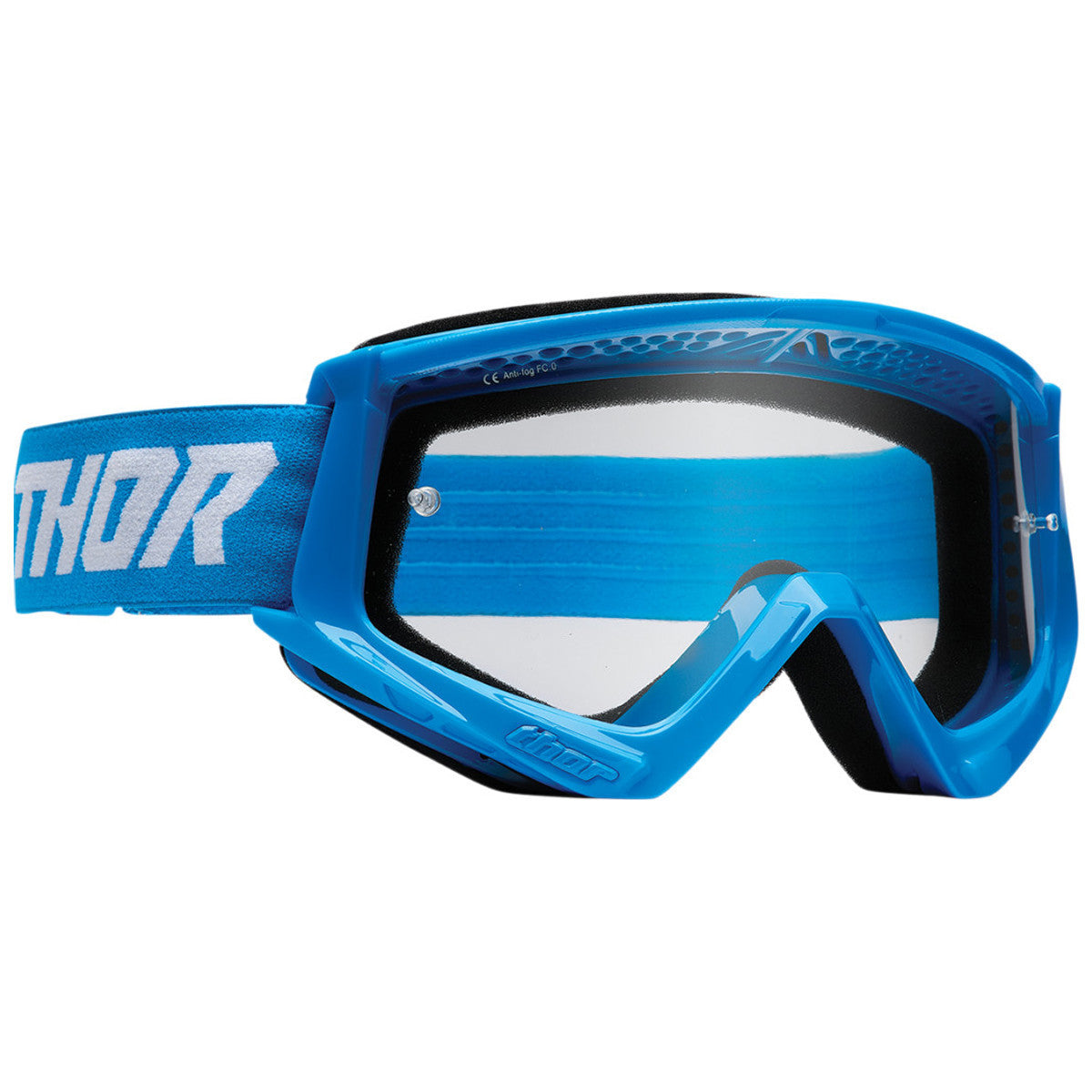 Thor Combat Racer Goggles - White-Blue