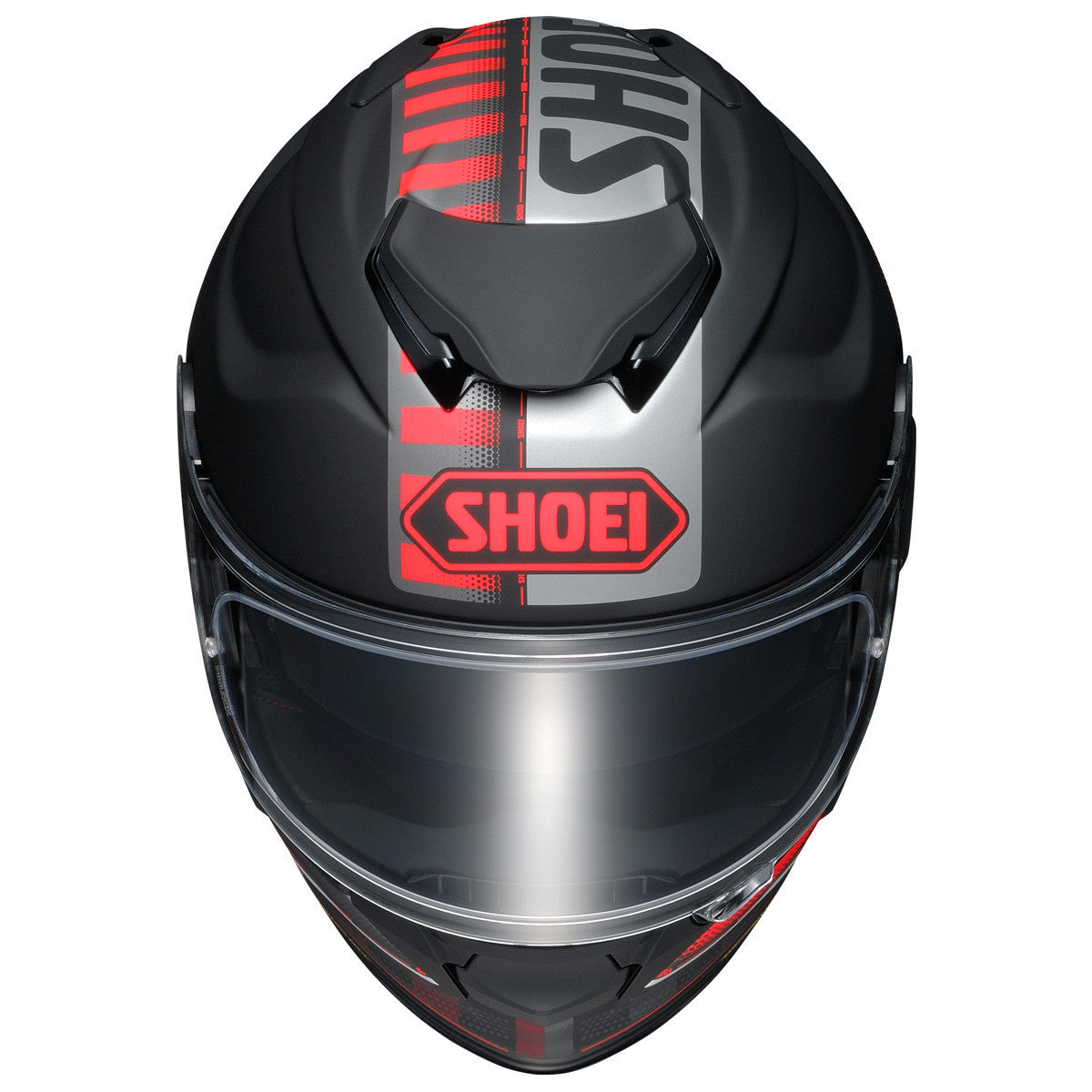 Shoei GT-Air II Tesseract Helmet-Red/Black-Front-View