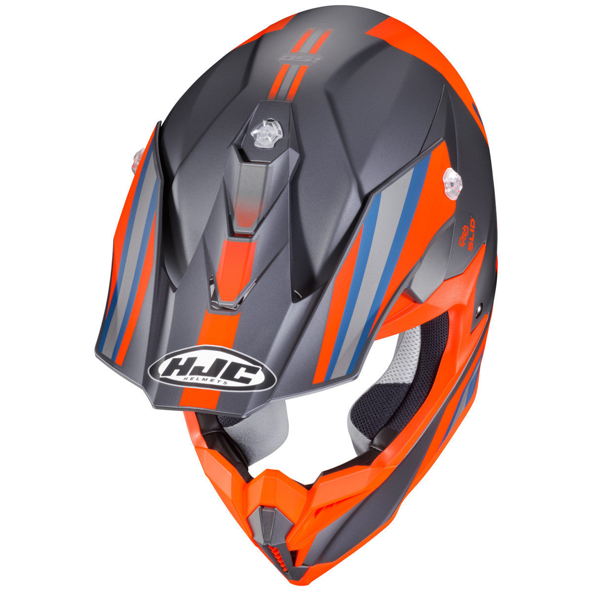 HJC i50 Flux Helmet - Orange Top View