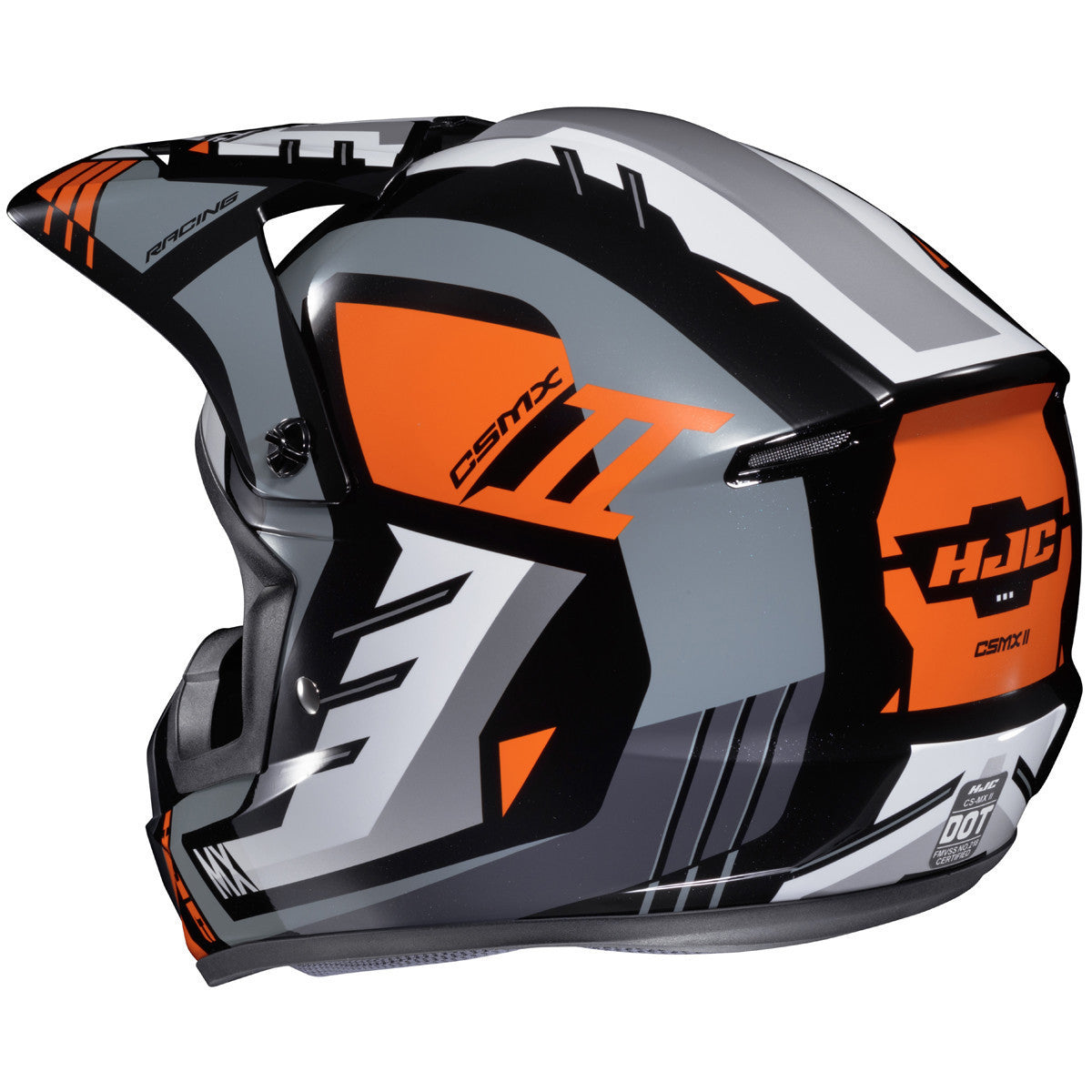 HJC CS-MX 2 Phyton Helmet - Orange Rear View