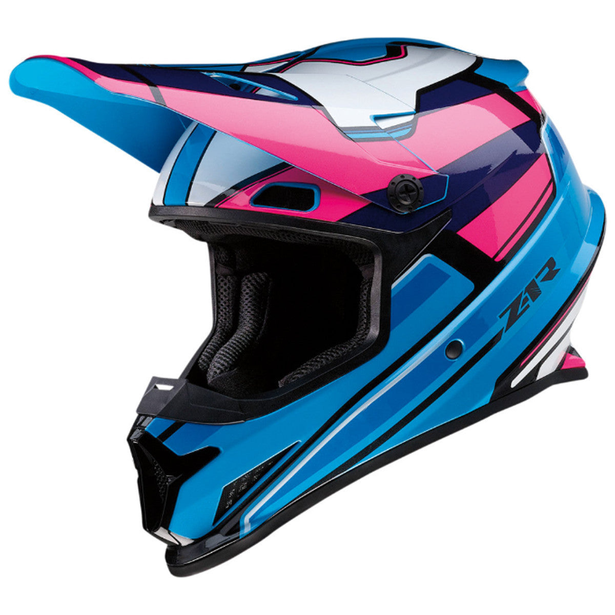 Z1R Rise MC Helmet - Blue/Pink