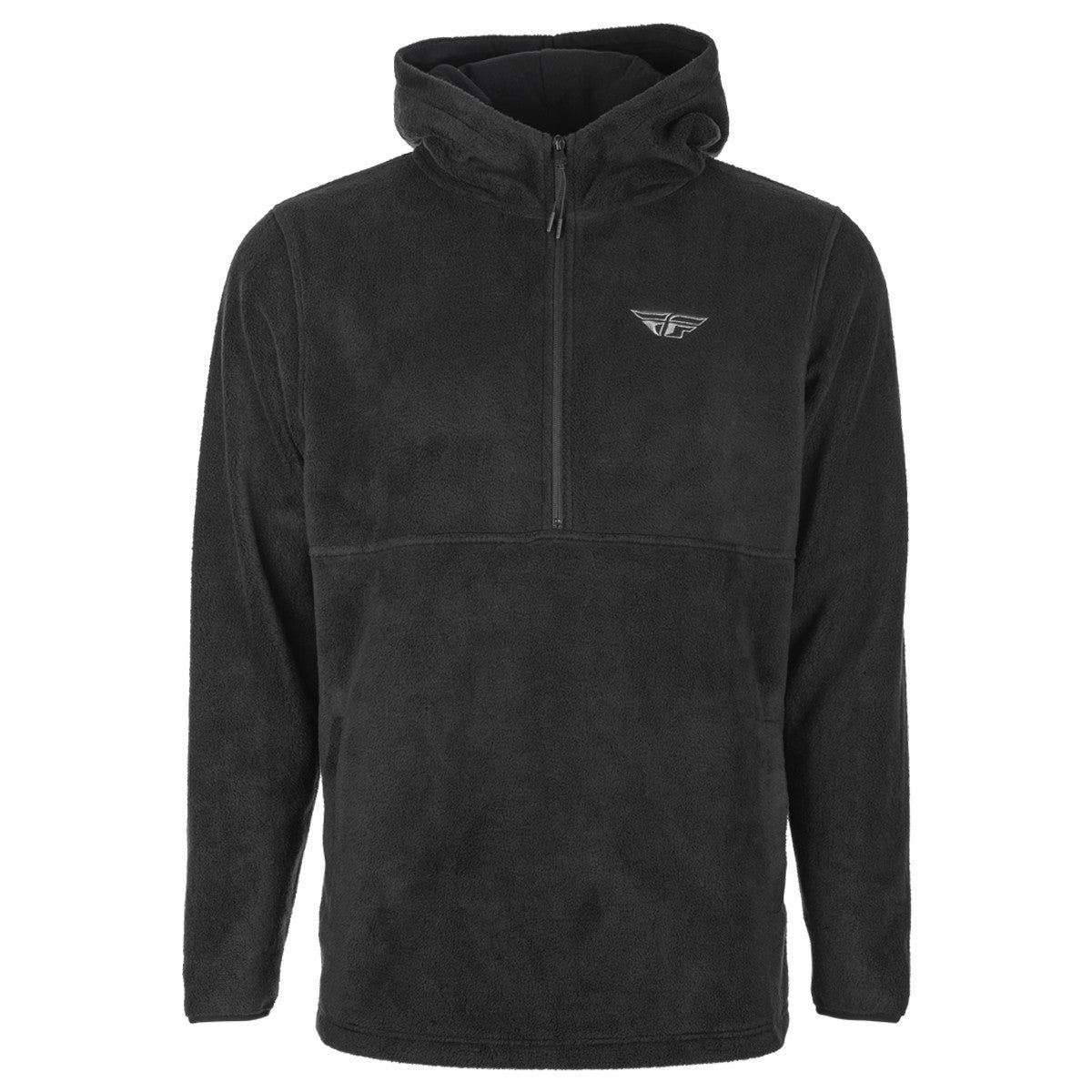 Fly Half Zip Pullover Hoody-Black