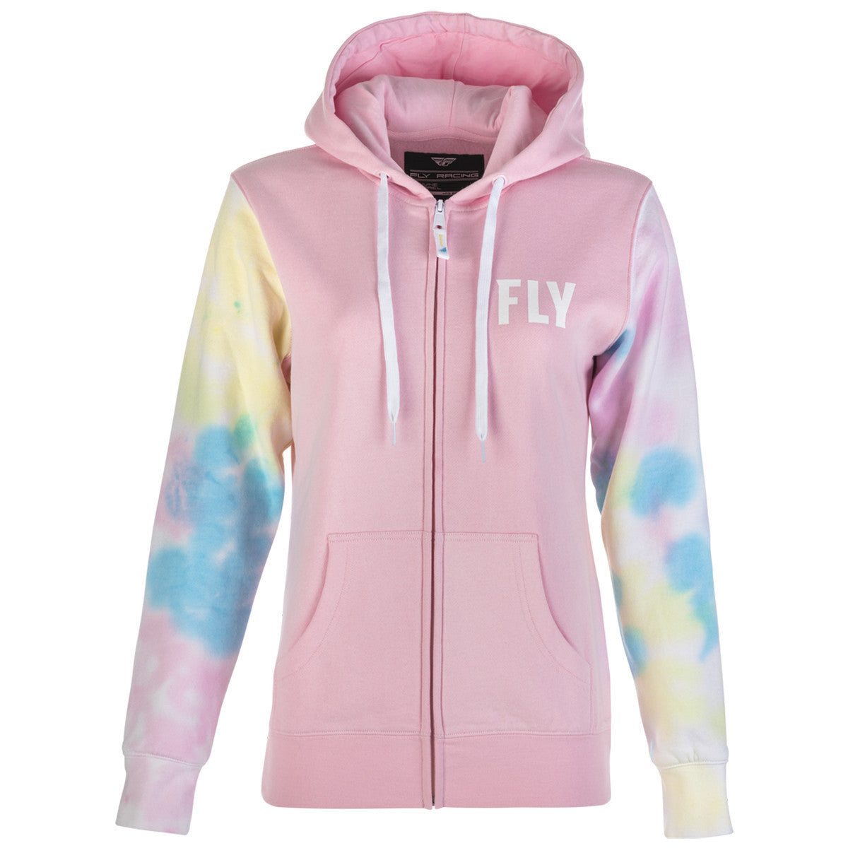 Fly Women's Tie-Dye Zip Up Hoody-Pink