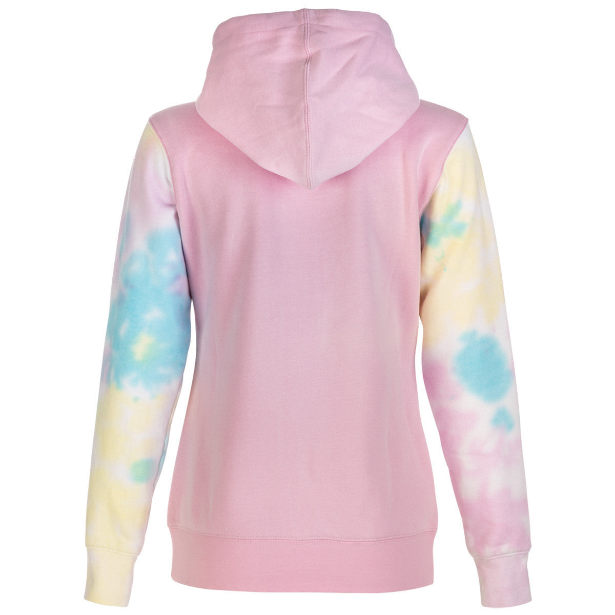 Fly Women's Tie-Dye Zip Up Hoody-Pink-Back-View