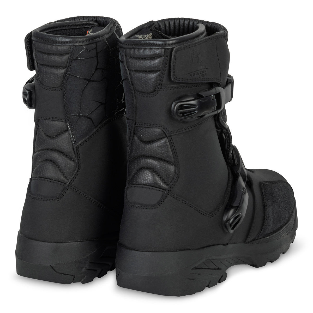 Tour Master Horizon Line Break Trail WP Boots - Black Back View