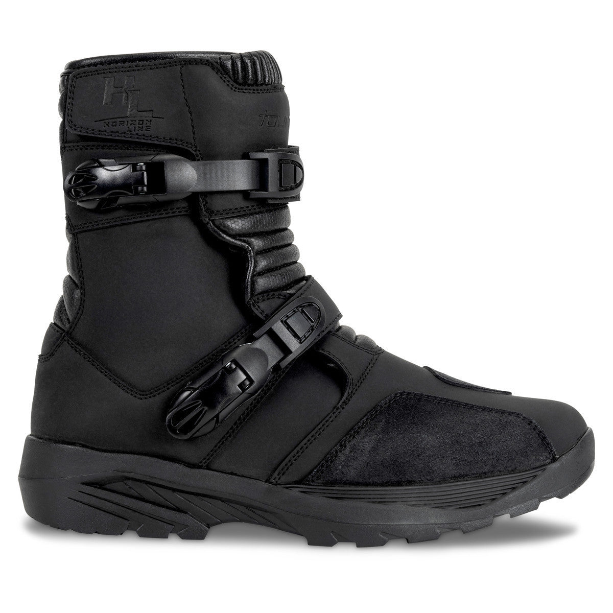 Tour Master Horizon Line Break Trail WP Boots - Black Side View