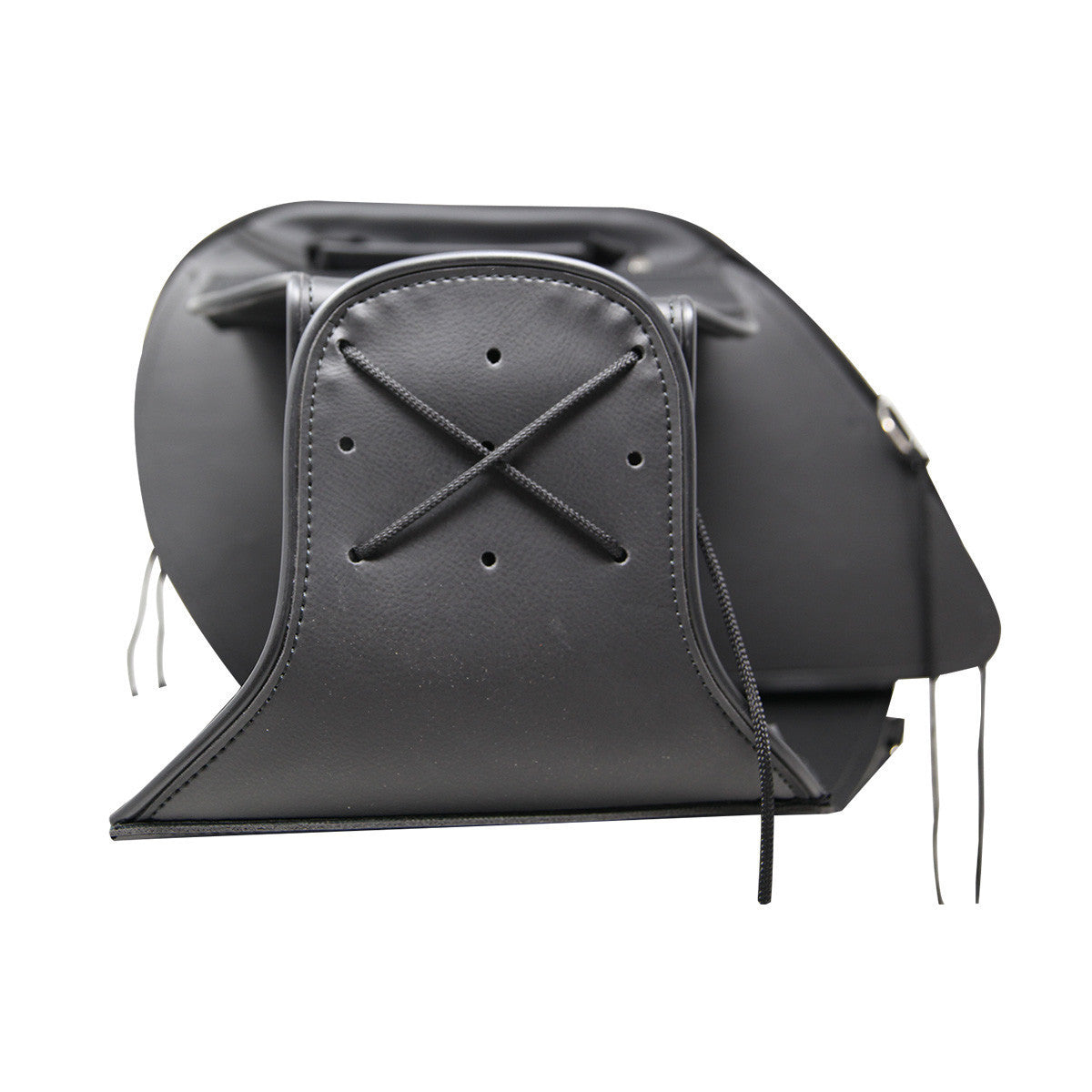 Vance VS230 Black Motorcycle Saddlebags for Honda Yamaha Kawasaki Indian and Harley Davidson Motorcycles - Back View