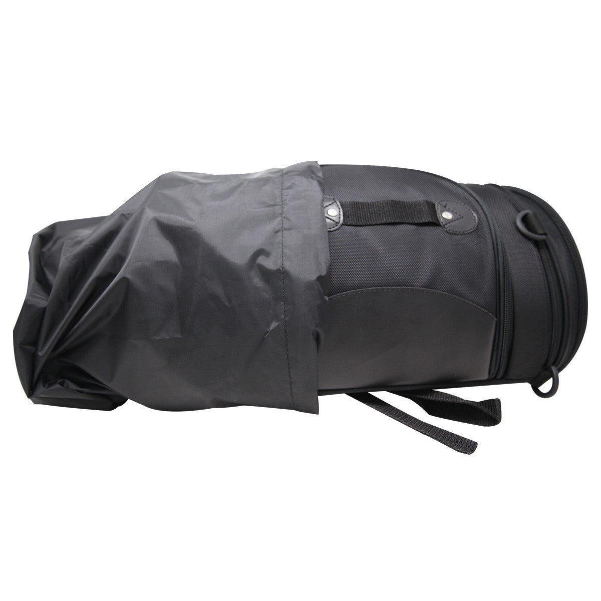 Vance VS382 Black Expandable Motorcycle Trunk Bag - Back View