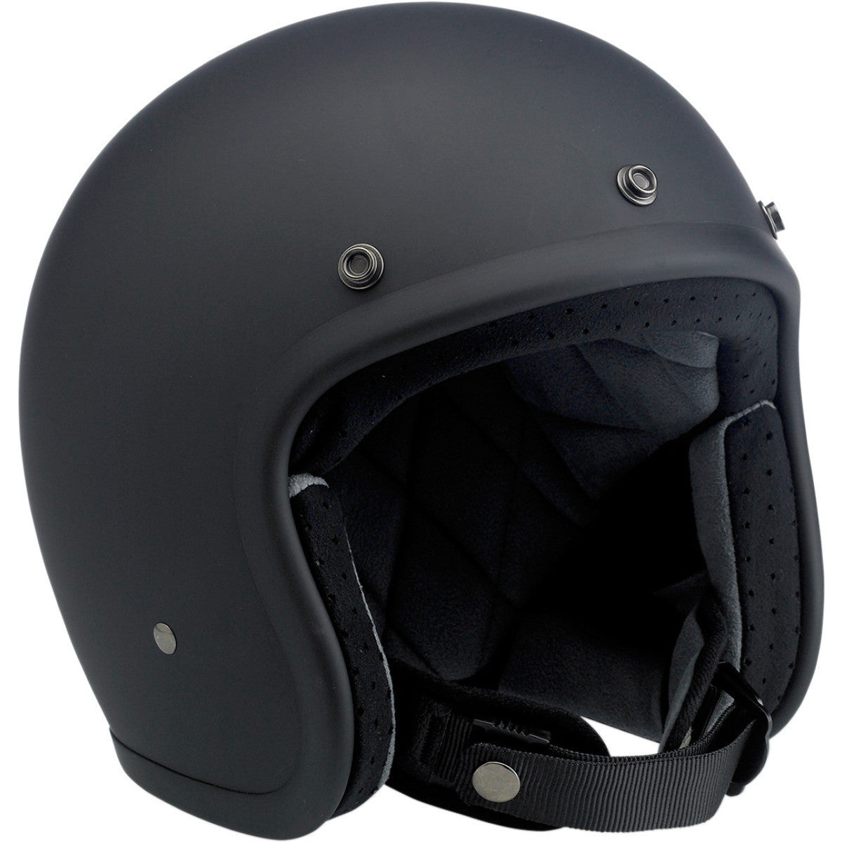 Biltwell Bonanza Flat Black Open Face Helmet